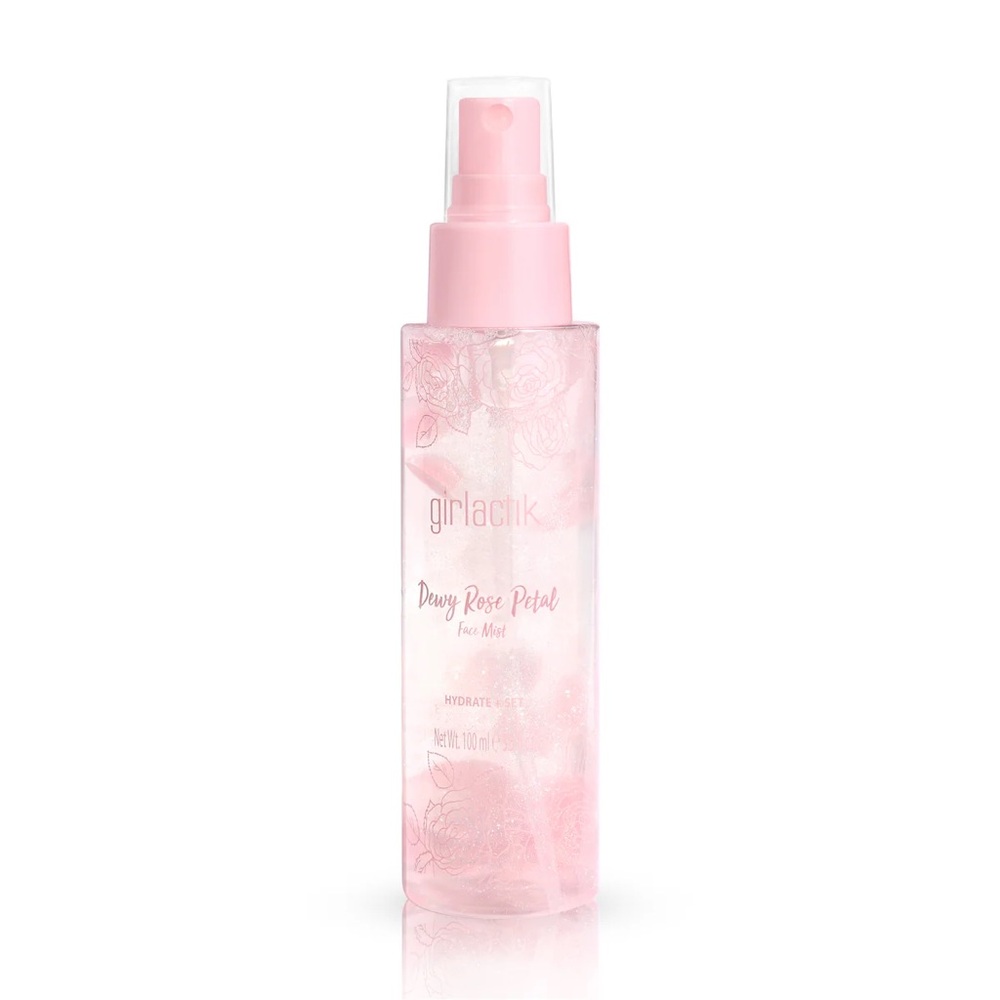 Girlactik Dewy Rose Petal Face Mist Hydrate +Set 3.3 fl oz.